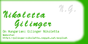 nikoletta gilinger business card